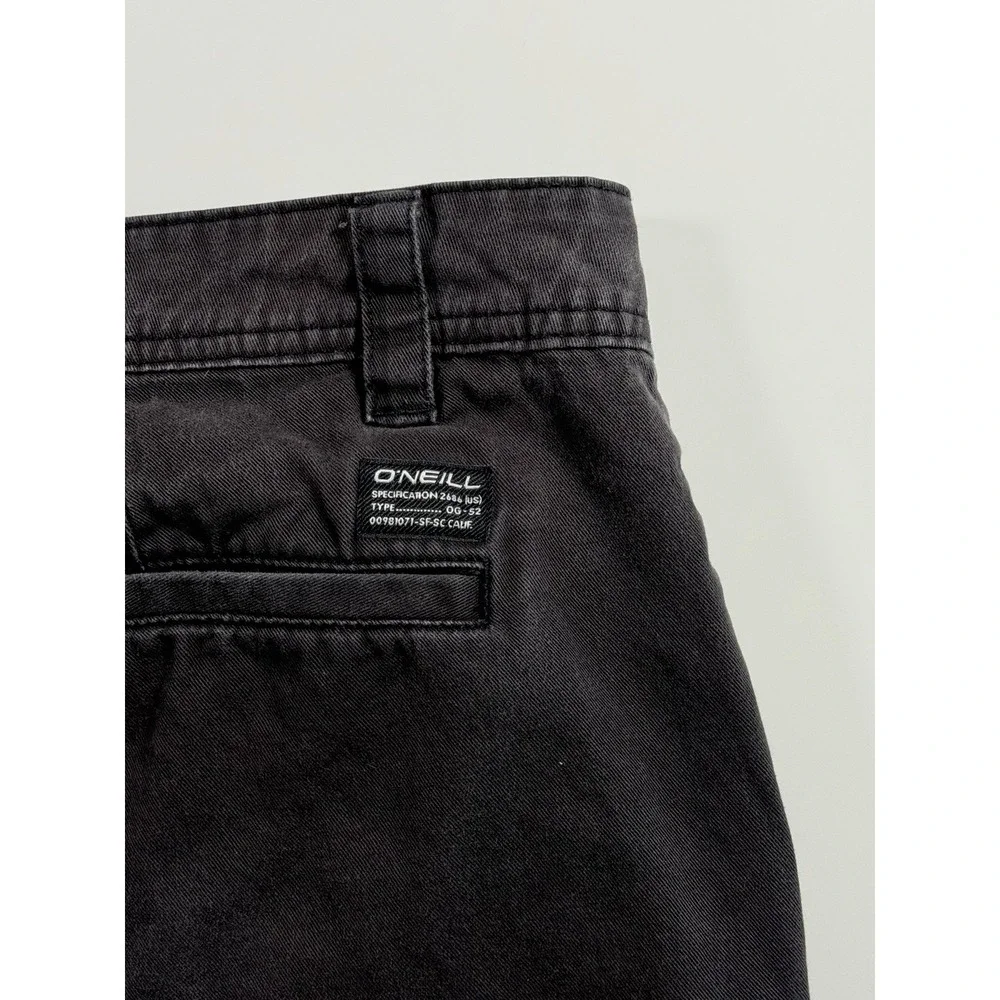 O'Neill Men's 40 Standard Fit Stretch Black Chino Pockets Causal Beach Cotton